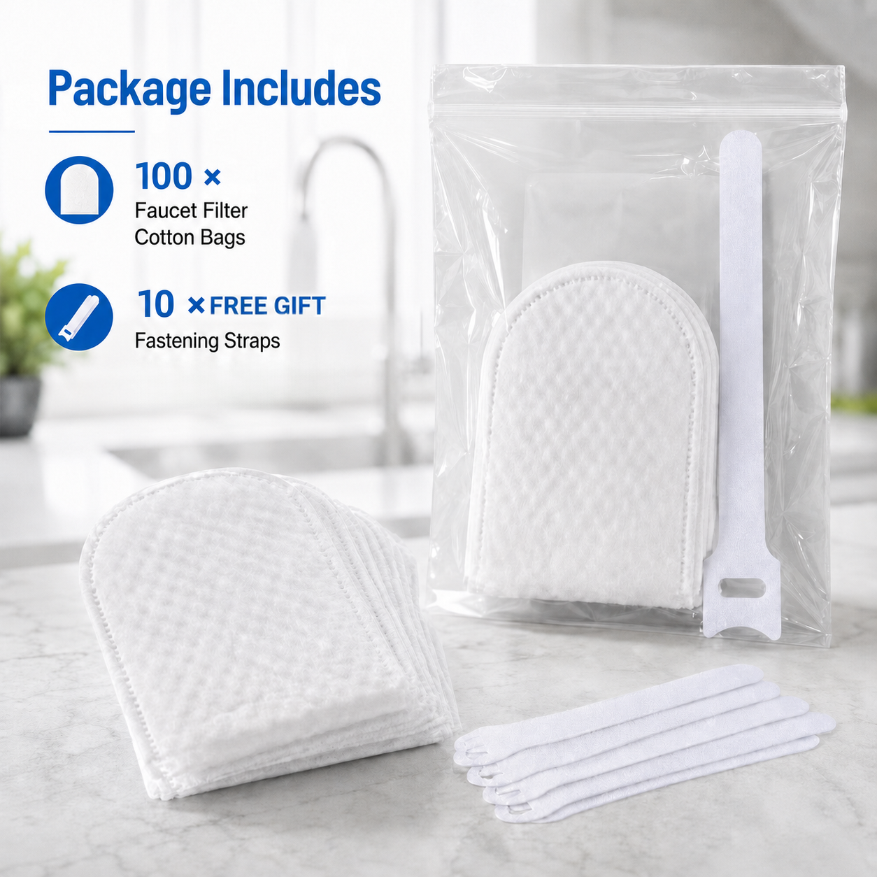 💕BUY 2  ( 100 PCS🎁FREE 10 Zip Ties )
