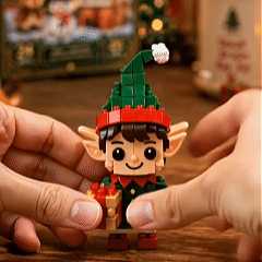 🎁 Last day to save 49% – 🎄 12-Day Mini Christmas DIY Building Set | 12 unique festive buildable designs with hanging loops—perfect for decorating Christmas trees, wreaths, and holiday displays 🧱
