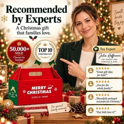 🎁 Last day to save 49% – 🎄 12-Day Mini Christmas DIY Building Set | 12 unique festive buildable designs with hanging loops—perfect for decorating Christmas trees, wreaths, and holiday displays 🧱