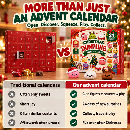 upsell🔥LIMITED-TIME 50% OFF! 2026 Christmas Dumpling Advent Calendar, 24-Day Countdown • Twenty Four Days Of Squishy - Dumpling Advent Calendar