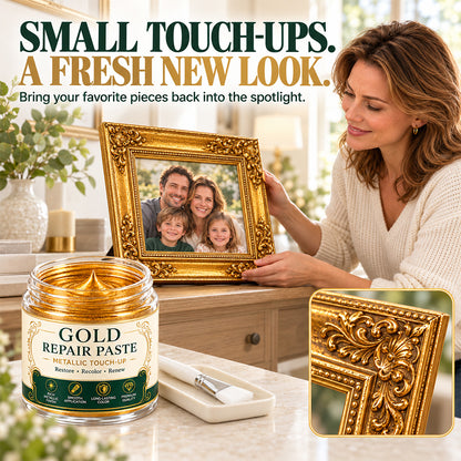 Gold Metallic Refinishing Repair Paste with Brush