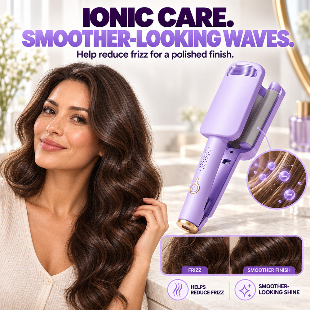 🌸 LIMITED-TIME 50% OFF! ✨ 32MM Wavy Hair Curler – Big Bouncy Curls, 4 Adjustable Heat Settings & Negative Ion Care – Salon-Quality Styling at Home 💇‍♀️