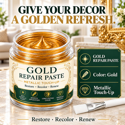 Gold Metallic Refinishing Repair Paste with Brush