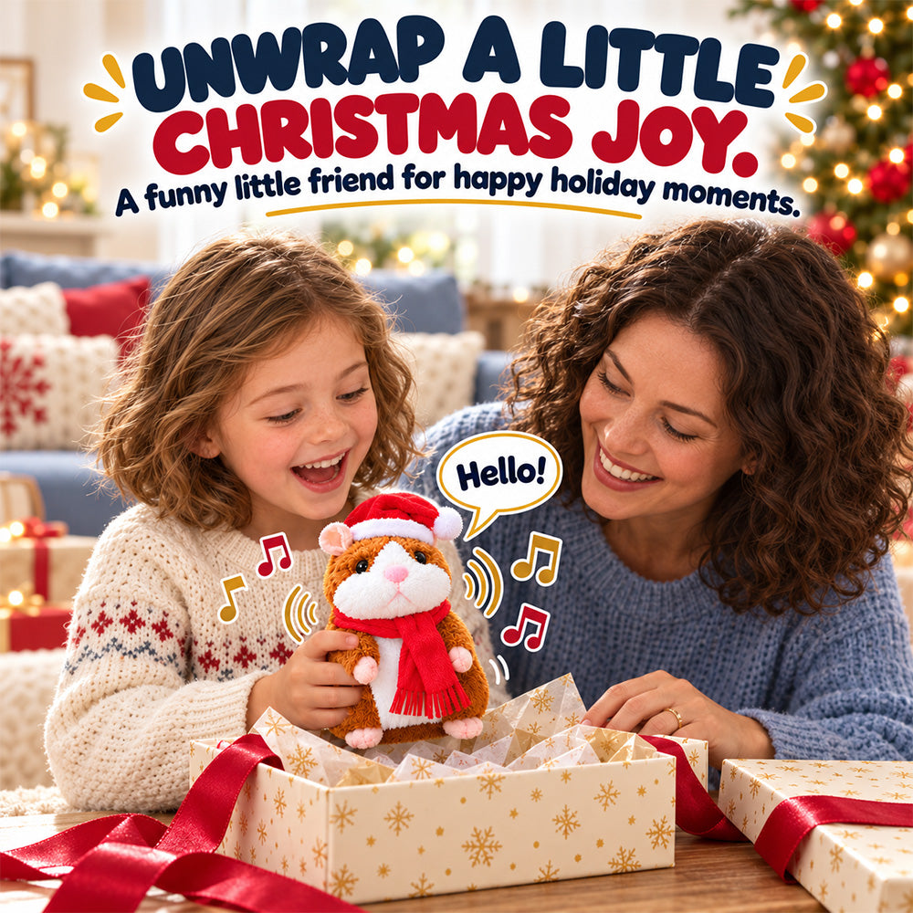 🐹Black Friday Deal 🔥 ✨Talking Hamster Plush – repeats whatever you say, auto head-shaking, hilarious fun for kids & adults.🎁