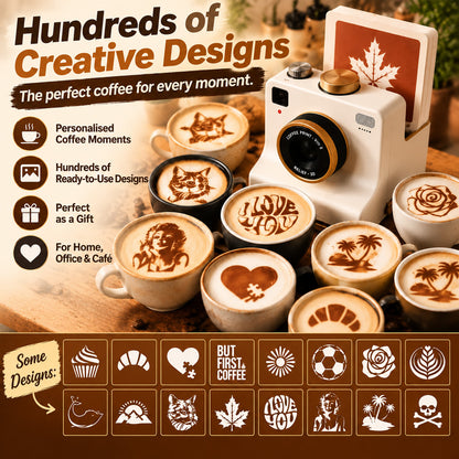 Retro Coffee Art Camera – Mechanical Latte Art Stencil Printer