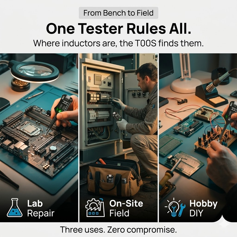 🥳2026 HOT SALE🥳💞50K+ SOLD!💡⚙️ 50% OFF! In-Circuit Inductor Tester – One-button simplicity, clear indicator. Non-contact, rapid diagnosis. A must-have for electronics repair. 📟🕊️