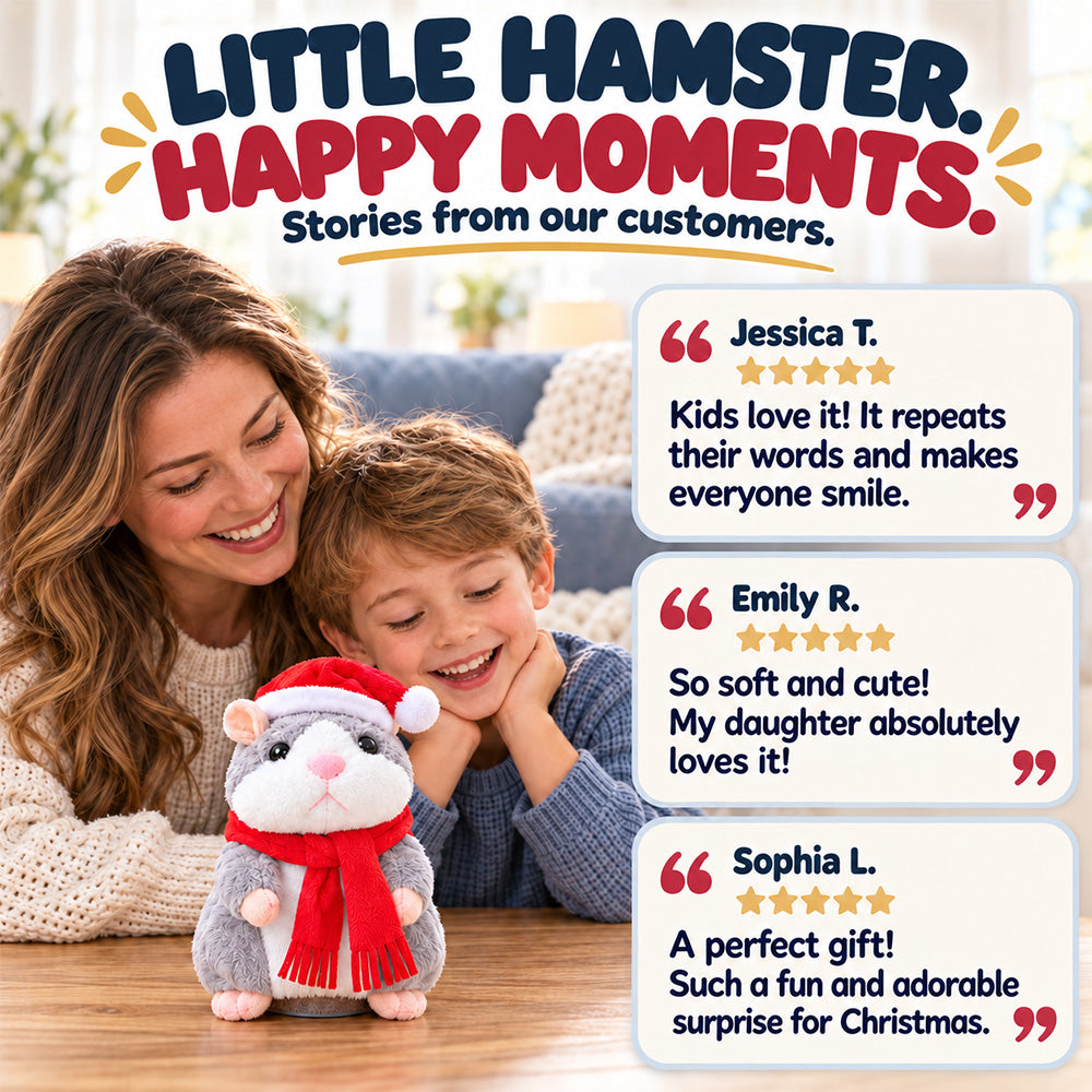 🐹Black Friday Deal 🔥 ✨Talking Hamster Plush – repeats whatever you say, auto head-shaking, hilarious fun for kids & adults.🎁