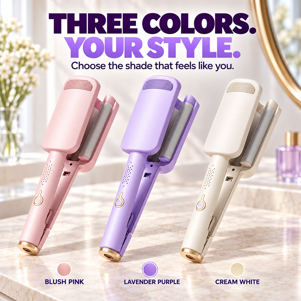 🌸 LIMITED-TIME 50% OFF! ✨ 32MM Wavy Hair Curler – Big Bouncy Curls, 4 Adjustable Heat Settings & Negative Ion Care – Salon-Quality Styling at Home 💇‍♀️