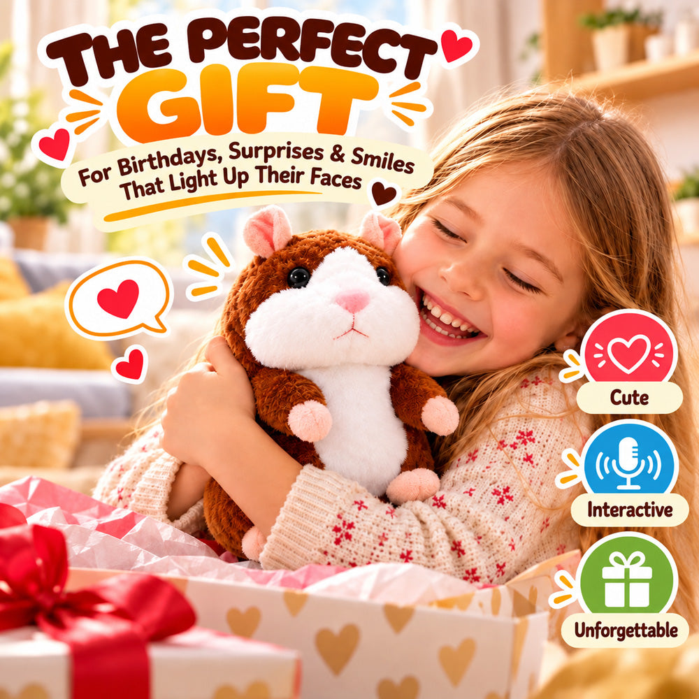 🥳2026 HOT SALE🥳💞50K+ SOLD! 🐹✨ 50% OFF! Talking Hamster Plush – repeats whatever you say, auto head-shaking, hilarious fun for kids & adults. Perfect gift & pet entertainment! 🎁💚