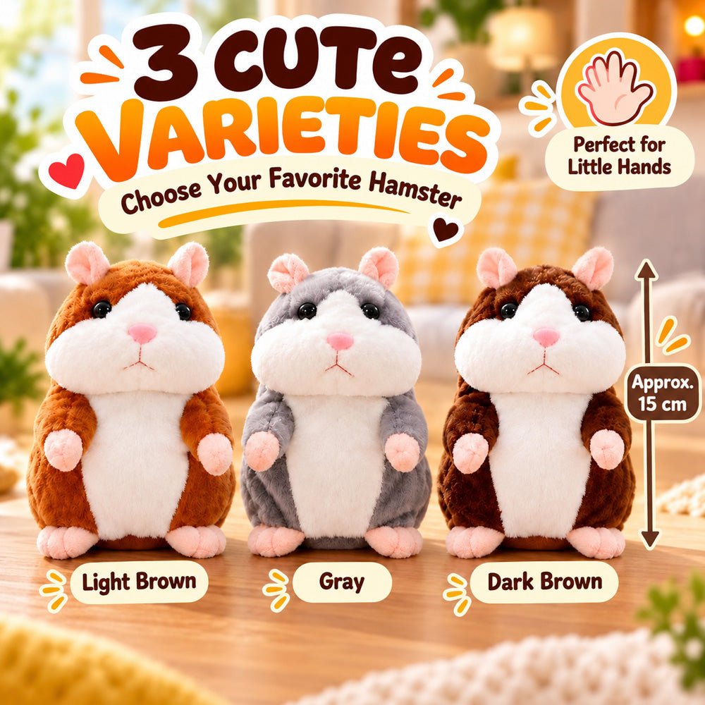 🥳2026 HOT SALE🥳💞50K+ SOLD! 🐹✨ 50% OFF! Talking Hamster Plush – repeats whatever you say, auto head-shaking, hilarious fun for kids & adults. Perfect gift & pet entertainment! 🎁💚