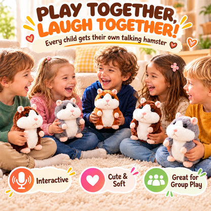 🥳2026 HOT SALE🥳💞50K+ SOLD! 🐹✨ 50% OFF! Talking Hamster Plush – repeats whatever you say, auto head-shaking, hilarious fun for kids & adults. Perfect gift & pet entertainment! 🎁💚