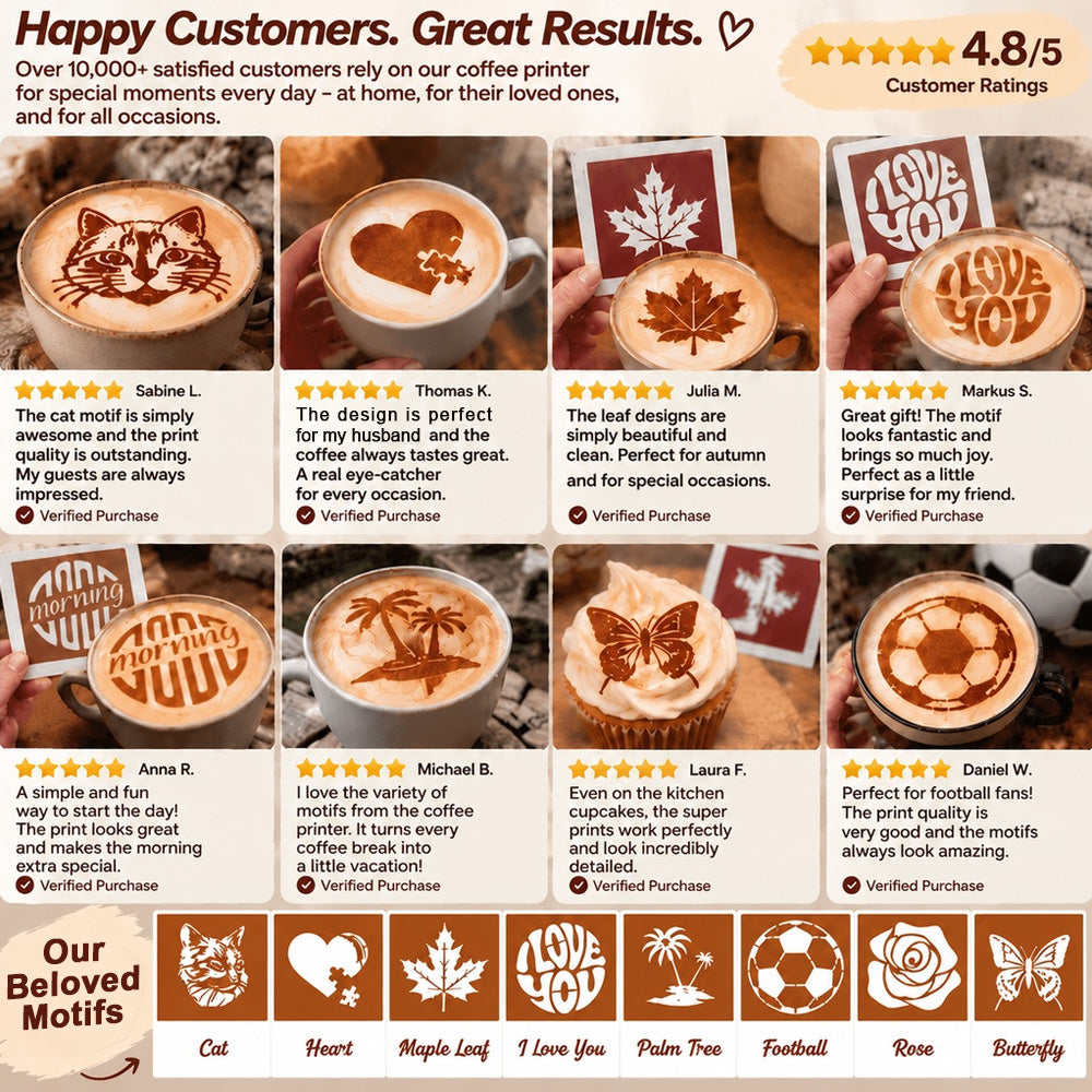 Retro Coffee Art Camera – Mechanical Latte Art Stencil Printer