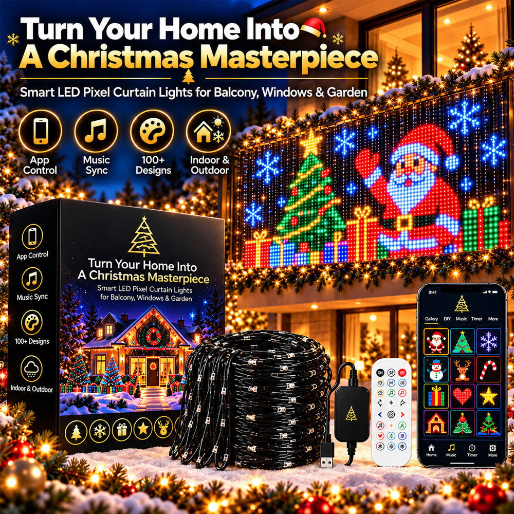 💥LIMITED‑TIME 50% OFF! 🎄 Upgraded Smart Animated Christmas Lights 📱 Tap, Glow & Enjoy the Christmas Magic✨Connect multiple lights – create a shared lighting pattern via the app