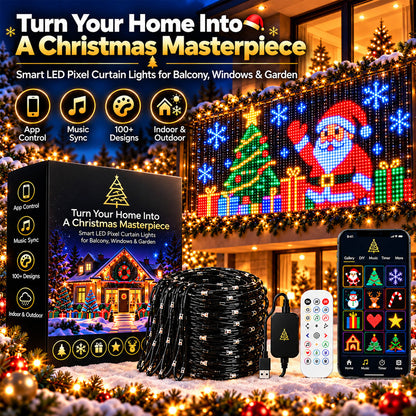💥LIMITED‑TIME 50% OFF! 🎄 Upgraded Smart Animated Christmas Lights 📱 Tap, Glow & Enjoy the Christmas Magic✨Connect multiple lights – create a shared lighting pattern via the app