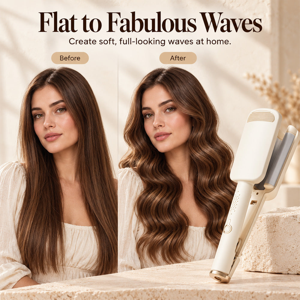 upsell🌸 LIMITED-TIME 50% OFF! ✨ 32MM Wavy Hair Curler – Big Bouncy Curls, 4 Adjustable Heat Settings & Negative Ion Care – Salon-Quality Styling at Home 💇‍♀️
