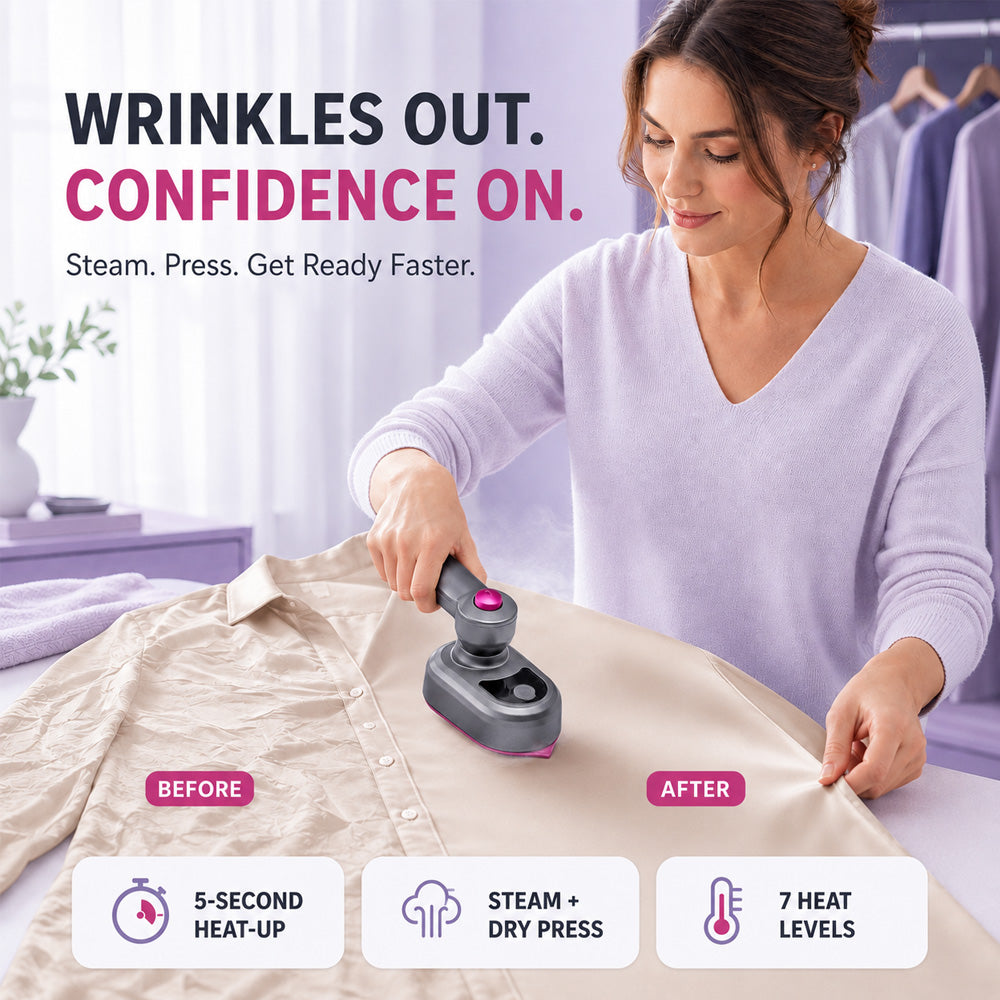 upsell💨💞2026 HOT SALE 50% OFF! 🧺Garment Steamer for Clothes Portable Travel Clothing Steamer Iron📍GB