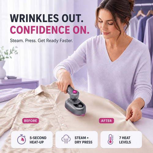 upsell💨💞2026 HOT SALE 50% OFF! 🧺Garment Steamer for Clothes Portable Travel Clothing Steamer Iron📍GB