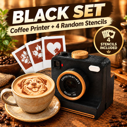Retro Coffee Art Camera – Mechanical Latte Art Stencil Printer