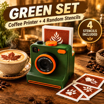Retro Coffee Art Camera – Mechanical Latte Art Stencil Printer