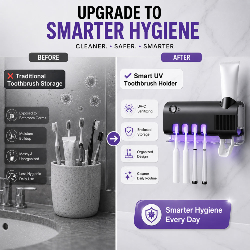 🎁Clearance Sale 50% OFF💥Smart UV Sterilizing Toothbrush Holder🦷