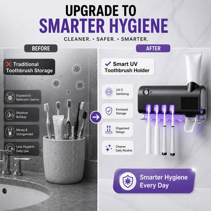 🎁Clearance Sale 50% OFF💥Smart UV Sterilizing Toothbrush Holder🦷