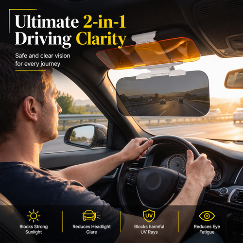 🔥2026 HOT SALE🚗Universal HD Anti-Glare Car Visor for Day & Night