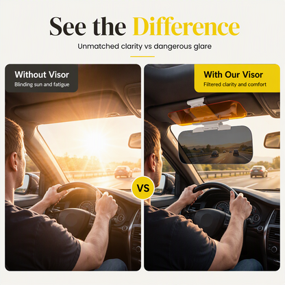 ⏳Time-Limited Special⏰Universal HD Anti-Glare Car Visor for Day & Night
