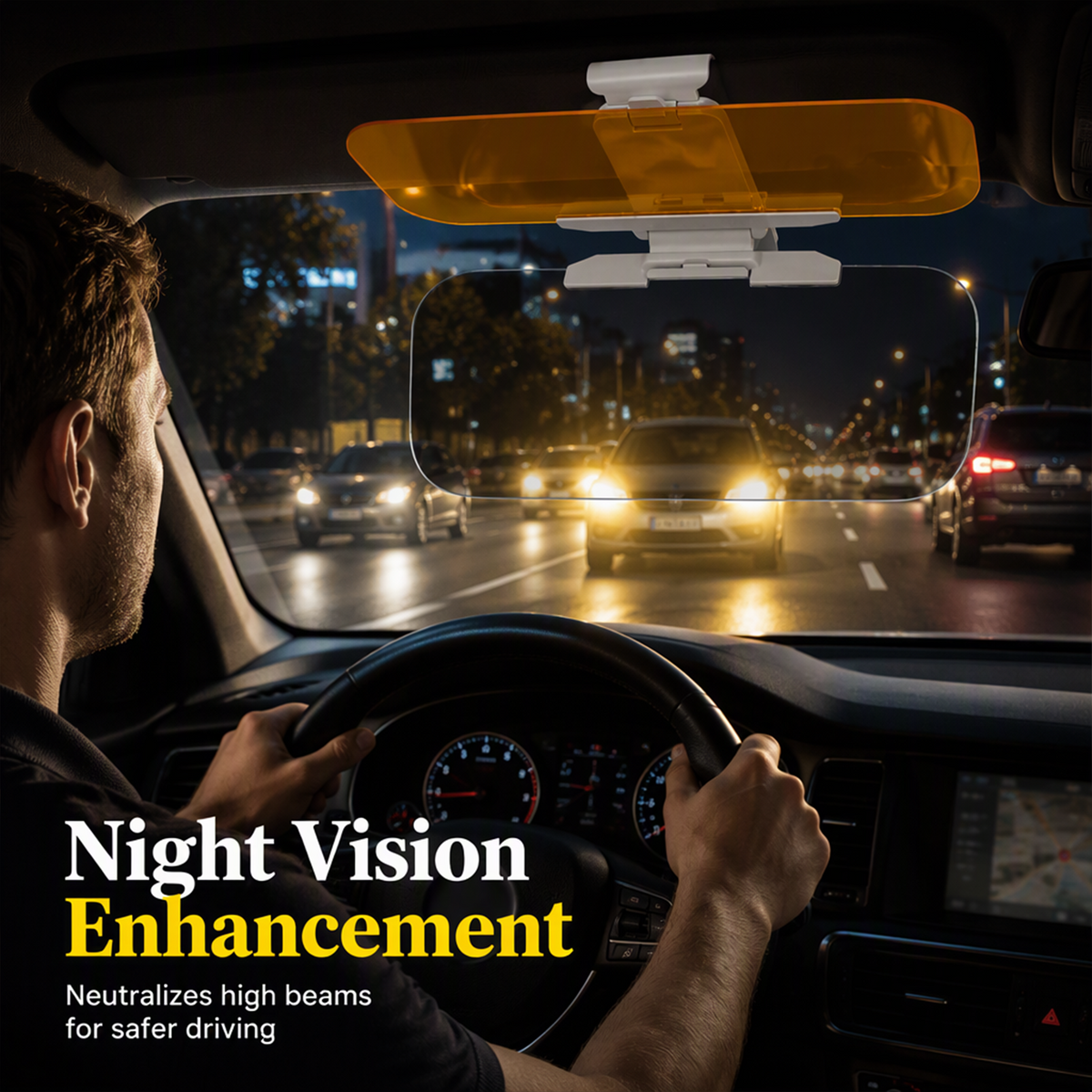 ⏳Time-Limited Special⏰Universal HD Anti-Glare Car Visor for Day & Night