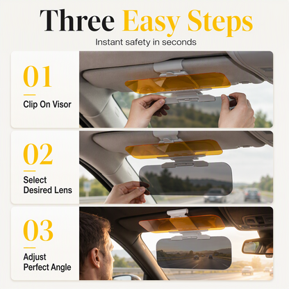 ⏳Time-Limited Special⏰Universal HD Anti-Glare Car Visor for Day & Night
