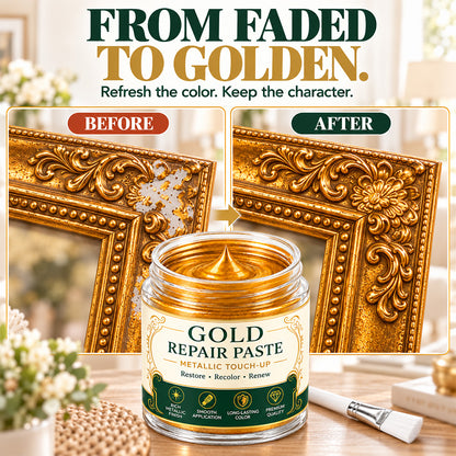 Gold Metallic Refinishing Repair Paste with Brush