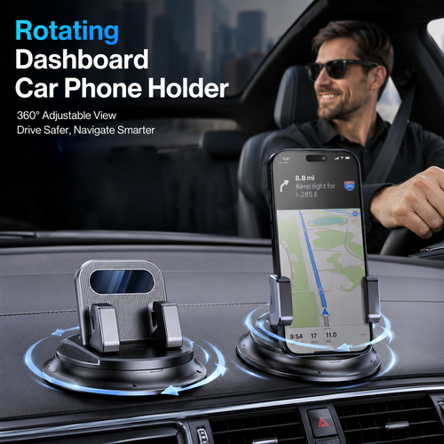 60%🚗 40% OFF NOW!📱 Rotating Dashboard Car Phone Holder – 360° Adjustable & Anti-Slip – Hands-Free Phone Mount 🛡️