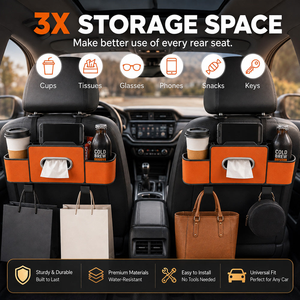 ⏳LAST DAY SALE 50% OFF!!⚡50K+ SOLD!✨Multifunctional car seat rear storage box