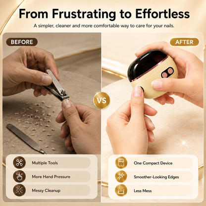 ✂️ LIMITED-TIME 50% OFF! 2-in-1 Smart Electric Nail Clipper & Polisher – Anti-Pinch Safety & LED Light 💅
