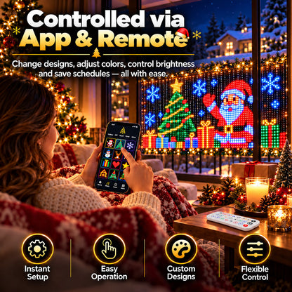 💥LIMITED‑TIME 50% OFF! 🎄 Upgraded Smart Animated Christmas Lights 📱 Tap, Glow & Enjoy the Christmas Magic✨Connect multiple lights – create a shared lighting pattern via the app