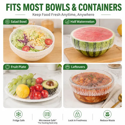 upsell🍽️✨ 100PCS Stretch Bowl Covers – Elastic Bowl & Plate Covers for Easy Food Storage 🥗