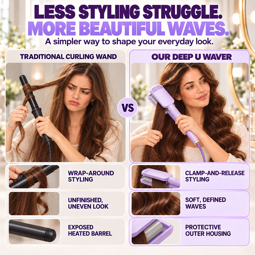 🌸 LIMITED-TIME 50% OFF! ✨ 32MM Wavy Hair Curler – Big Bouncy Curls, 4 Adjustable Heat Settings & Negative Ion Care – Salon-Quality Styling at Home 💇‍♀️