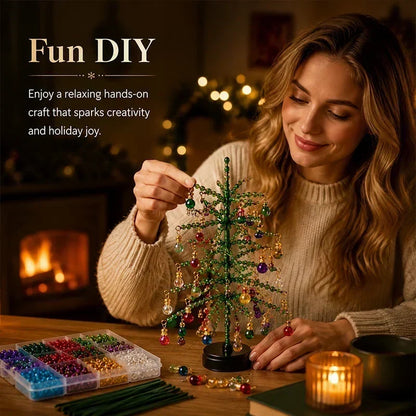 🎄✨ DIY Beaded Christmas Tree Kit – 🎅Create Your Own Sparkling Holiday Decoration🔥