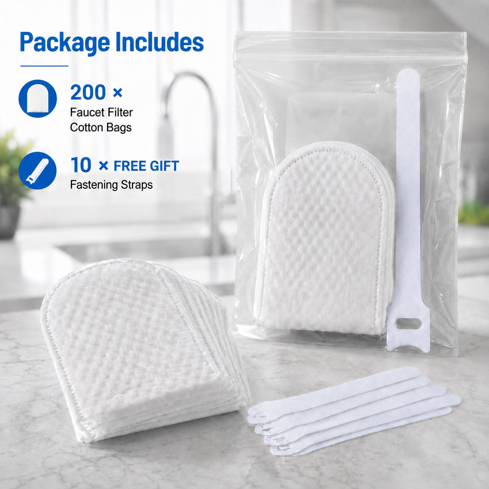 🔥LAST DAY 50% OFF🔥💧Faucet Filter Cotton Bags - Universal, 100 PCS Splash-Proof Faucet Filter 🌟Set