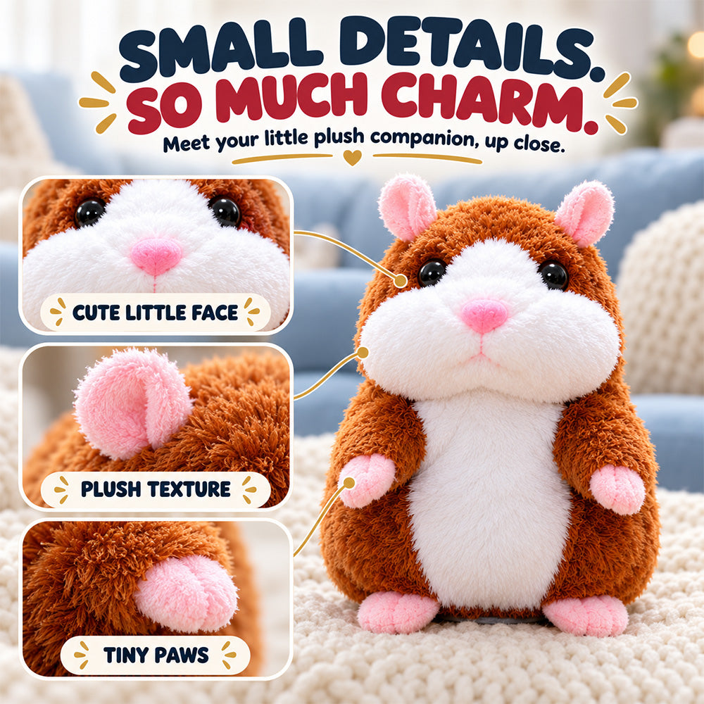 🐹Black Friday Deal 🔥 ✨Talking Hamster Plush – repeats whatever you say, auto head-shaking, hilarious fun for kids & adults.🎁