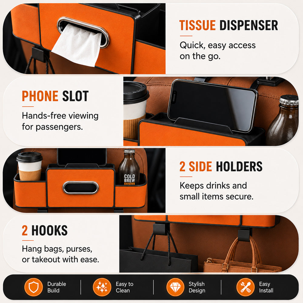 ⏳LAST DAY SALE 50% OFF!!⚡50K+ SOLD!✨Multifunctional car seat rear storage box