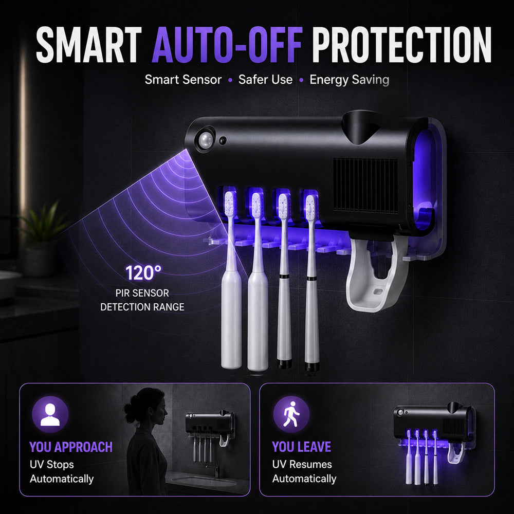 🎁Clearance Sale 50% OFF💥Smart UV Sterilizing Toothbrush Holder🦷