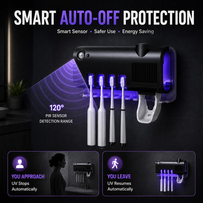 🎁Clearance Sale 50% OFF💥Smart UV Sterilizing Toothbrush Holder🦷