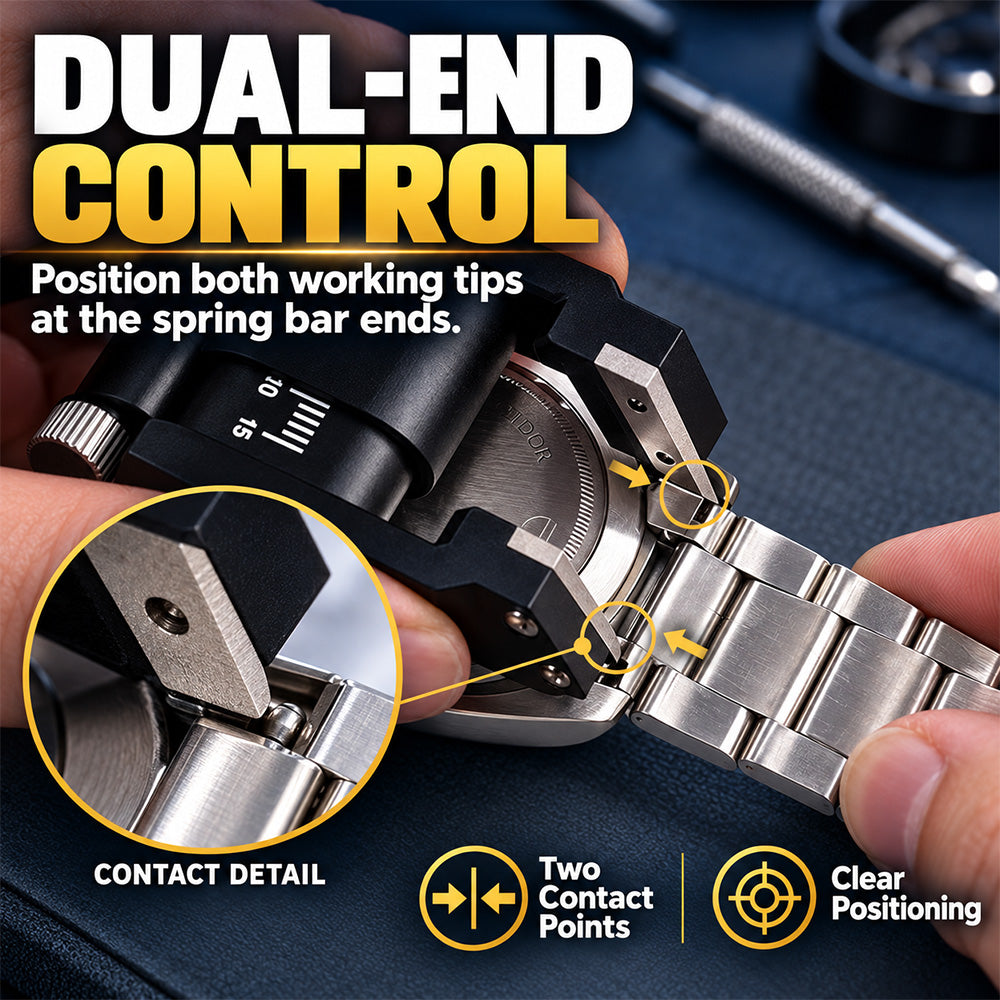 Watch Repair Tool V Shaped Spring Bar Pliers and Tweezers Kit for Strap Removal