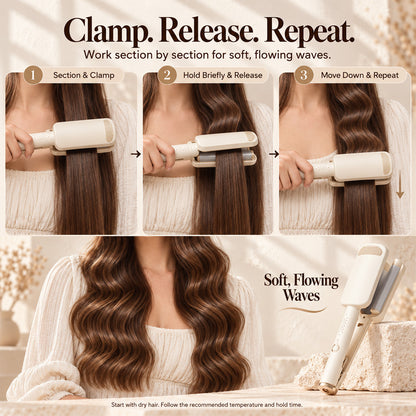 upsell🌸 LIMITED-TIME 50% OFF! ✨ 32MM Wavy Hair Curler – Big Bouncy Curls, 4 Adjustable Heat Settings & Negative Ion Care – Salon-Quality Styling at Home 💇‍♀️