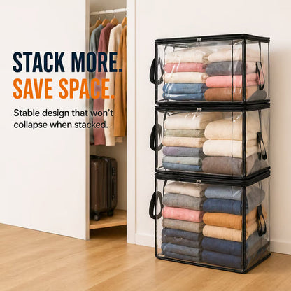 Devareon® ⏰LIMITED TIME 50% OFF! 🏠 Transparent Large-Capacity Dustproof & Moisture-Proof Storage Bag – Perfect for Clothes, Toys, Books & More ✨