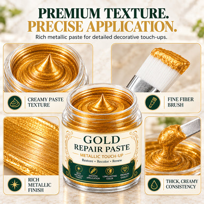 Gold Metallic Refinishing Repair Paste with Brush