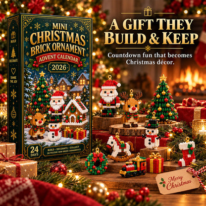 ⏳ Last day to save 49% – 🎄 24-Day Mini Christmas Ornament Advent Calendar | 24 unique festive buildable designs with hanging loops—perfect for decorating Christmas trees, wreaths, and holiday displays 🧱