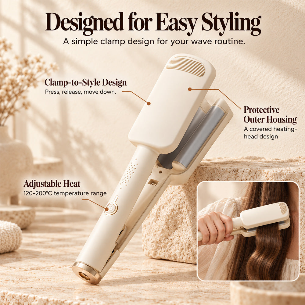 upsell🌸 LIMITED-TIME 50% OFF! ✨ 32MM Wavy Hair Curler – Big Bouncy Curls, 4 Adjustable Heat Settings & Negative Ion Care – Salon-Quality Styling at Home 💇‍♀️