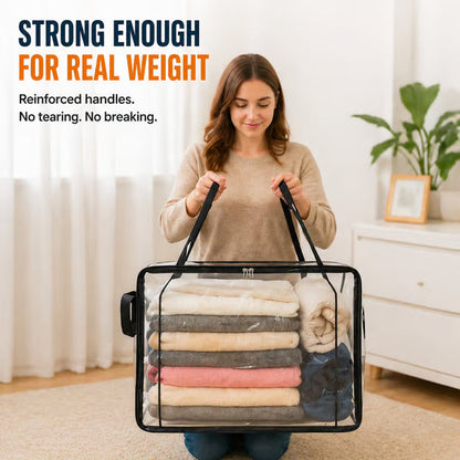 Devareon® ⏰LIMITED TIME 50% OFF! 🏠 Transparent Large-Capacity Dustproof & Moisture-Proof Storage Bag – Perfect for Clothes, Toys, Books & More ✨