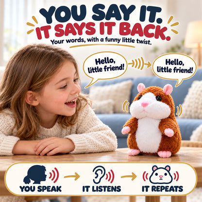 🐹Black Friday Deal 🔥 ✨Talking Hamster Plush – repeats whatever you say, auto head-shaking, hilarious fun for kids & adults.🎁